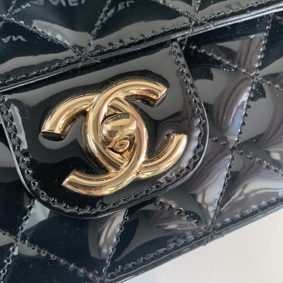 Rare🖤 CHANEL Evening Star East West Glitter Leather Bijoux Soft Gold Quilted Bag - Picture 2 of 16
